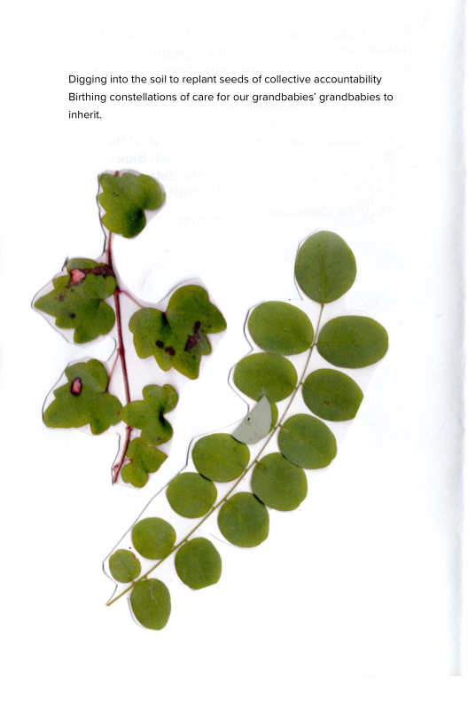 Digging into the soil to replant seeds of collective accountability
Birthing constellations of care for our grandbabies’ grandbabies to

inherit,

 
